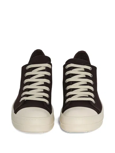 Rick Owens Leather Sneaker In Black