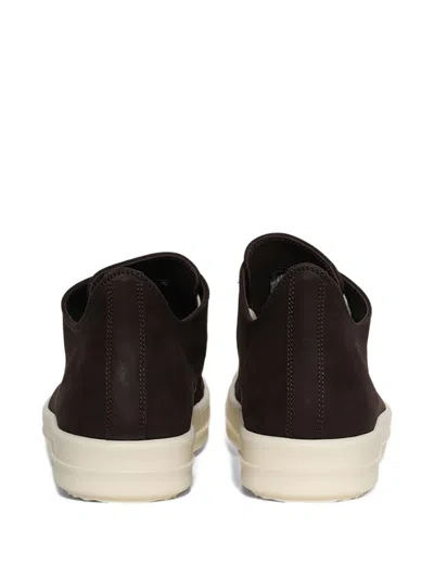 Rick Owens Leather Sneaker In Black