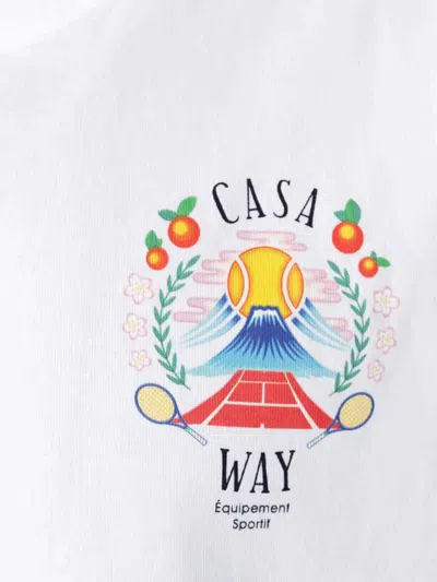 Casablanca Casa Way Mountain Printed T-shirt In White