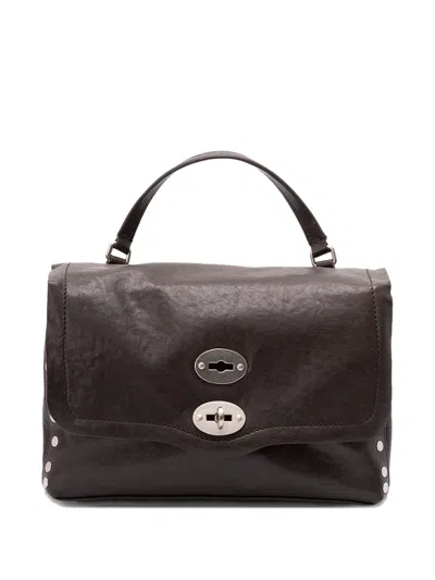 Zanellato Structured Shoulder Bag Featuring Top Handle In Brown