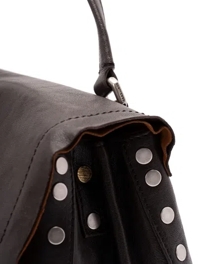 Zanellato Structured Shoulder Bag Featuring Top Handle In Brown