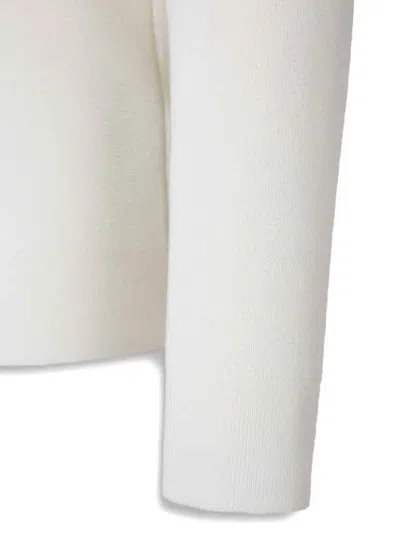 C.p. Company Half-zip Sweater With Ribbed Details And Logo Pocket In White