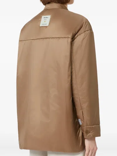 Max Mara Picasso Buttoned Pocket Jacket In Brown
