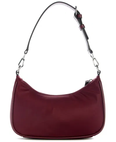 Guess Arona Small Shoulder Bag In Burgundy