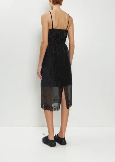 Cecilie Bahnsen Barr Liquid Myrtia Midi Dress In Black