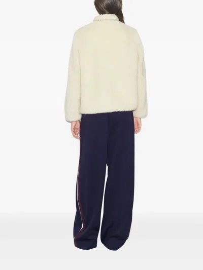 Tory Burch Fleece Colourblock Jacket In Multi