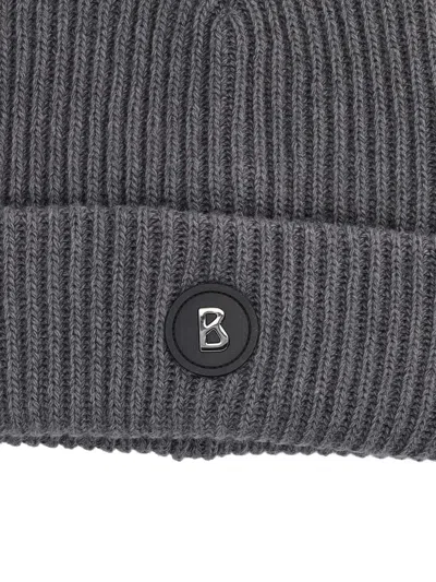 Bogner Gustav Ribbed Logo-patch Hat In Brown