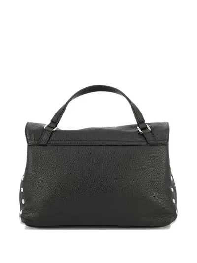 Zanellato Small Postina Smooth Leather Shoulder Bag In Black