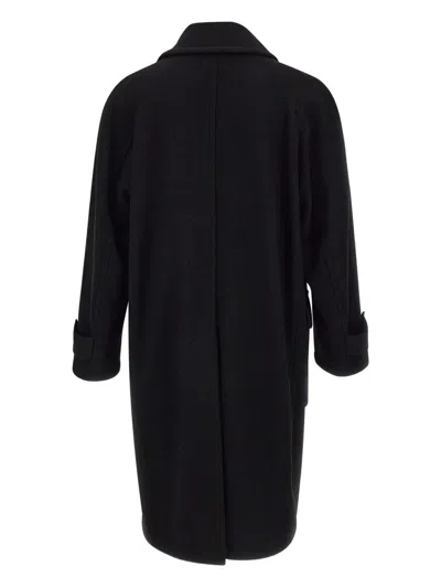 Tagliatore Notched-lapel Coat In Black