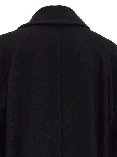 Tagliatore Notched-lapel Coat In Black