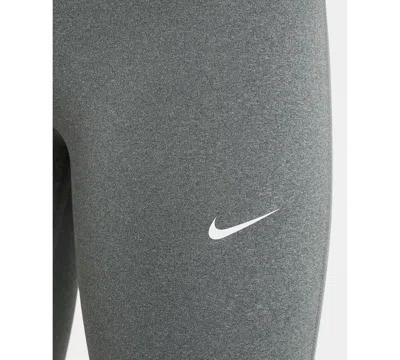 Nike Big Girls 7-16 Pro Dri-fit Leggings In Gray