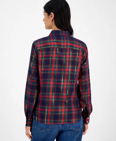 Tommy Hilfiger Women's Tartan Utility Shirt In Multi
