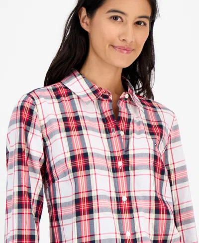 Tommy Hilfiger Women's Tartan Utility Shirt In Multi