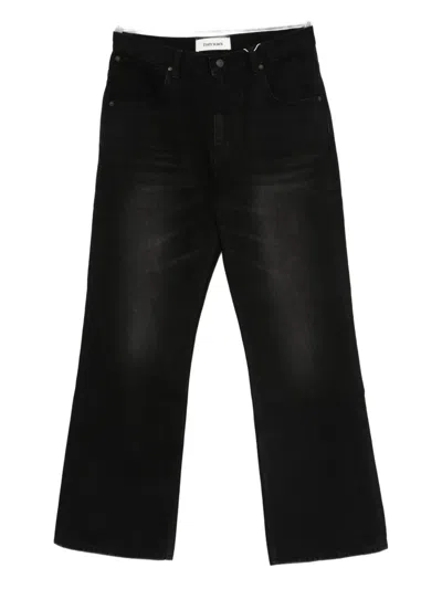 褪色效果牛仔裤