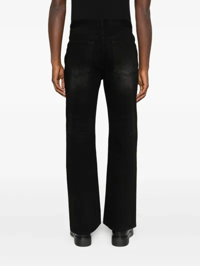 褪色效果牛仔裤