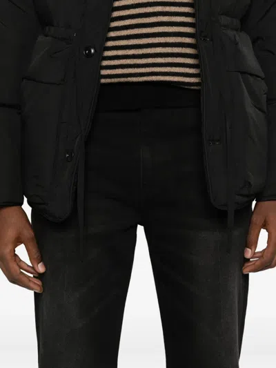 褪色效果牛仔裤