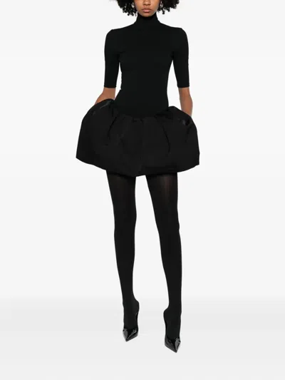 Magda Butrym Mini Dress With Balloon Skirt In Black