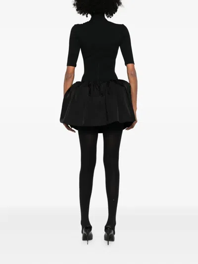 Magda Butrym Mini Dress With Balloon Skirt In Black