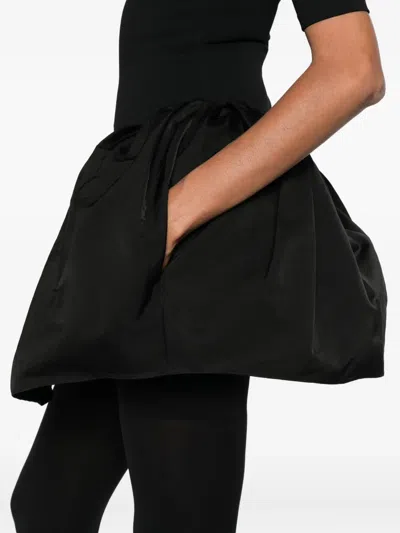 Magda Butrym Mini Dress With Balloon Skirt In Black
