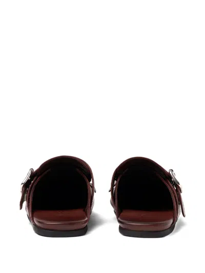 Scarosso Gemma Fringed Mule Flat Shoes In Multi