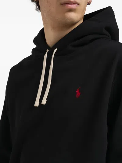 Polo Ralph Lauren Black Cotton-blend Sweatshirt In Black