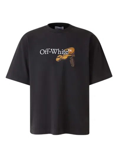 Off-white Washed Black Cupid Arrow Skate Logo T-shirt