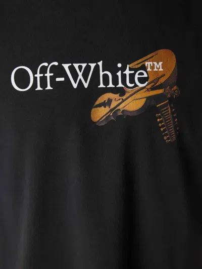 Off-white Washed Black Cupid Arrow Skate Logo T-shirt