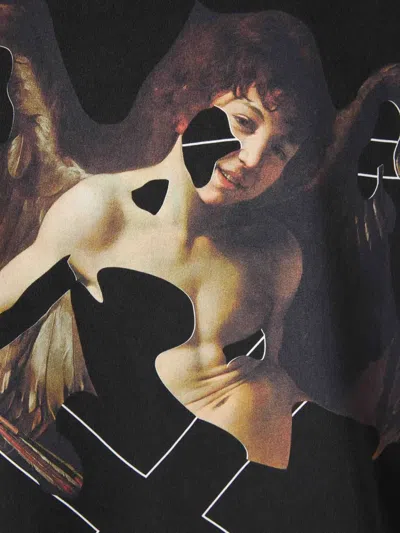 Off-white Washed Black Cupid Arrow Skate Logo T-shirt