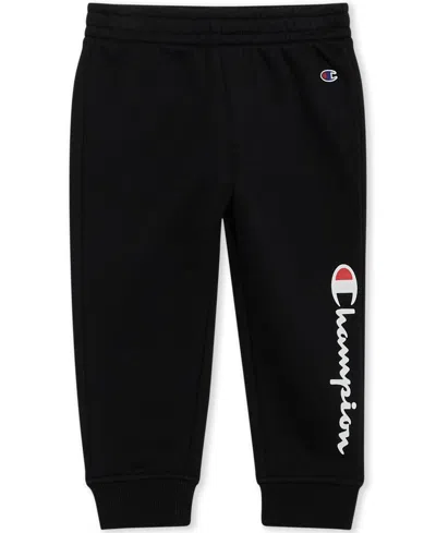 Champion Baby Boys 2-piece Long Sleeve Crew Sweatshirt And Joggers Set In Black