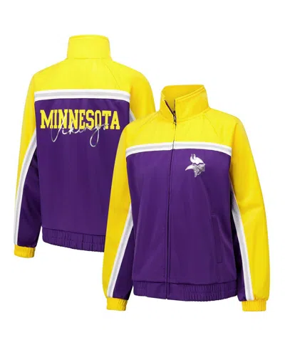 G-iii 4her By Carl Banks Women's Purple Minnesota Vikings Post Game Full-zip Track Jacket In Multi