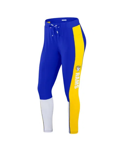 Wear By Erin Andrews Women's Royal/gold Los Angeles Rams Color-block Leggings In Multi