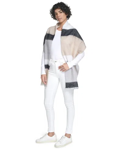 Calvin Klein Color Block Scarf In Multi