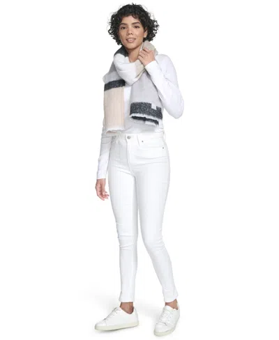 Calvin Klein Color Block Scarf In Multi