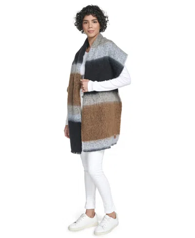 Calvin Klein Color Block Scarf In Multi