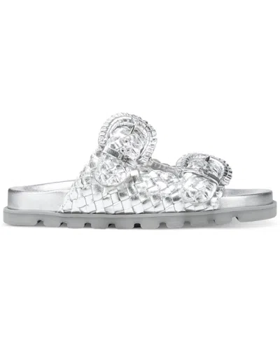 Sam Edelman Women's Tiffanie Slide Flat Sandals In Silver