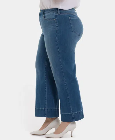 Nydj Teresa High Rise Wide Leg Jeans In Blue
