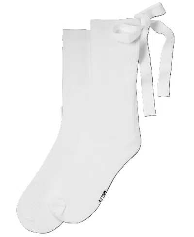 Ugg Serenella Novelty Bow Socks In Metallic