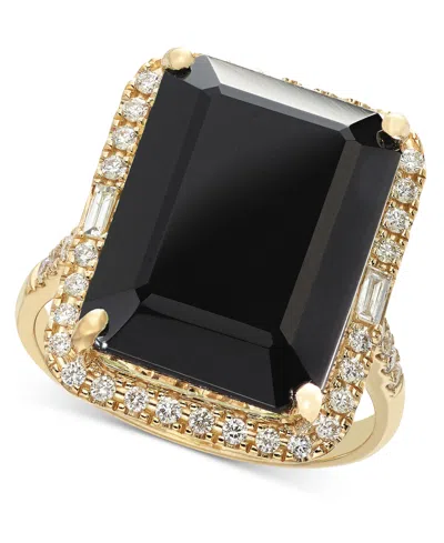 Effy Collection Effy Amethyst (10-3/4 Ct. T.w.) & Diamond (3/8 Ct. T.w.) Halo Ring In 14k Gold (also Available In Ci In Black