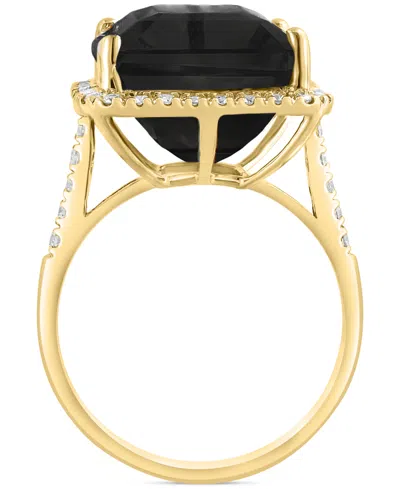 Effy Collection Effy Amethyst (10-3/4 Ct. T.w.) & Diamond (3/8 Ct. T.w.) Halo Ring In 14k Gold (also Available In Ci In Black