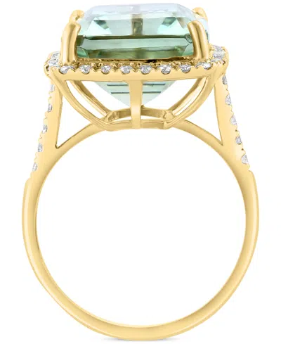 Effy Collection Effy Amethyst (10-3/4 Ct. T.w.) & Diamond (3/8 Ct. T.w.) Halo Ring In 14k Gold (also Available In Ci