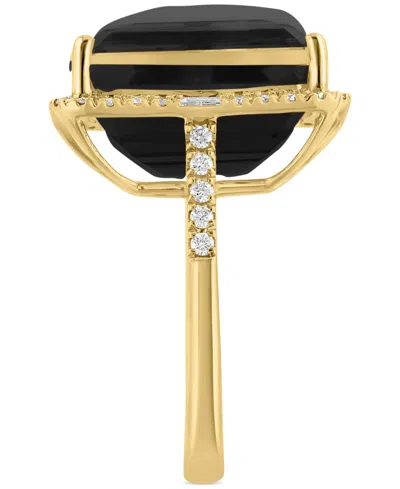 Effy Collection Effy Amethyst (10-3/4 Ct. T.w.) & Diamond (3/8 Ct. T.w.) Halo Ring In 14k Gold (also Available In Ci In Black