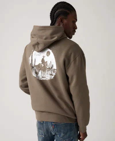 Levi's Relaxed Graphic Hoodie Sweatshirt In Brown