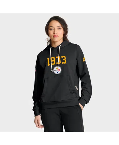 Nike Women's Black Pittsburgh Steelers 1933 Sideline Standard Issue Dri-fit Hoodie In Black
