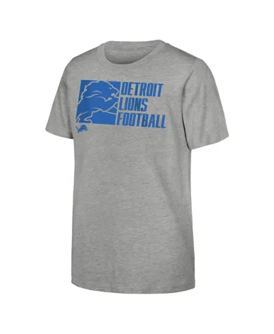 Outerstuff Big Boys And Girls Heather Gray Detroit Lions Post Game T-shirt In Gray