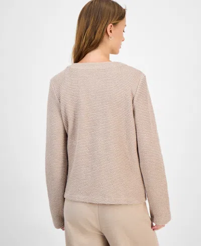 Eileen Fisher Women's Round Neck Cotton Jacket In Neutral