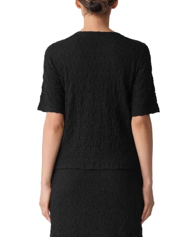 Eileen Fisher Women's Short-sleeve Crewneck T-shirt In Black