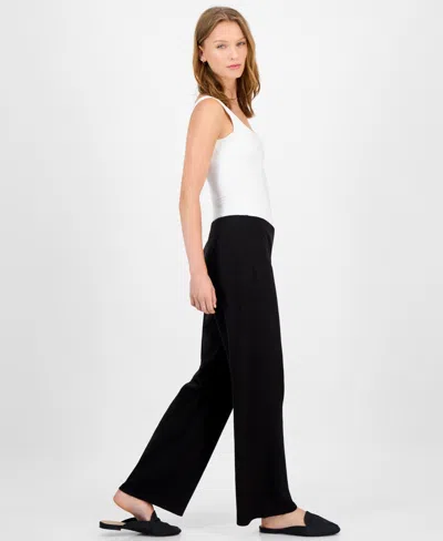 Eileen Fisher Women's Cotton Pull-on Pants In Black