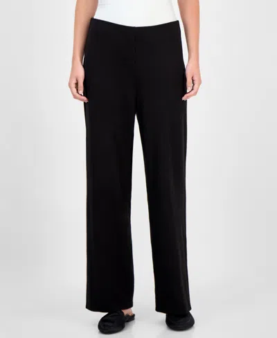 Eileen Fisher Women's Cotton Pull-on Pants In Black