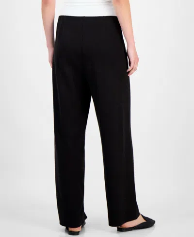 Eileen Fisher Women's Cotton Pull-on Pants In Black