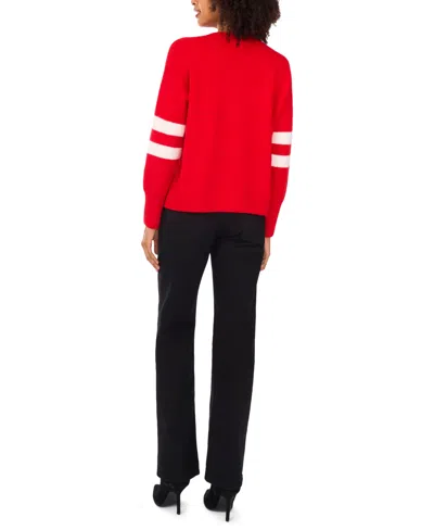 Vince Camuto Number Design Sweater In Red